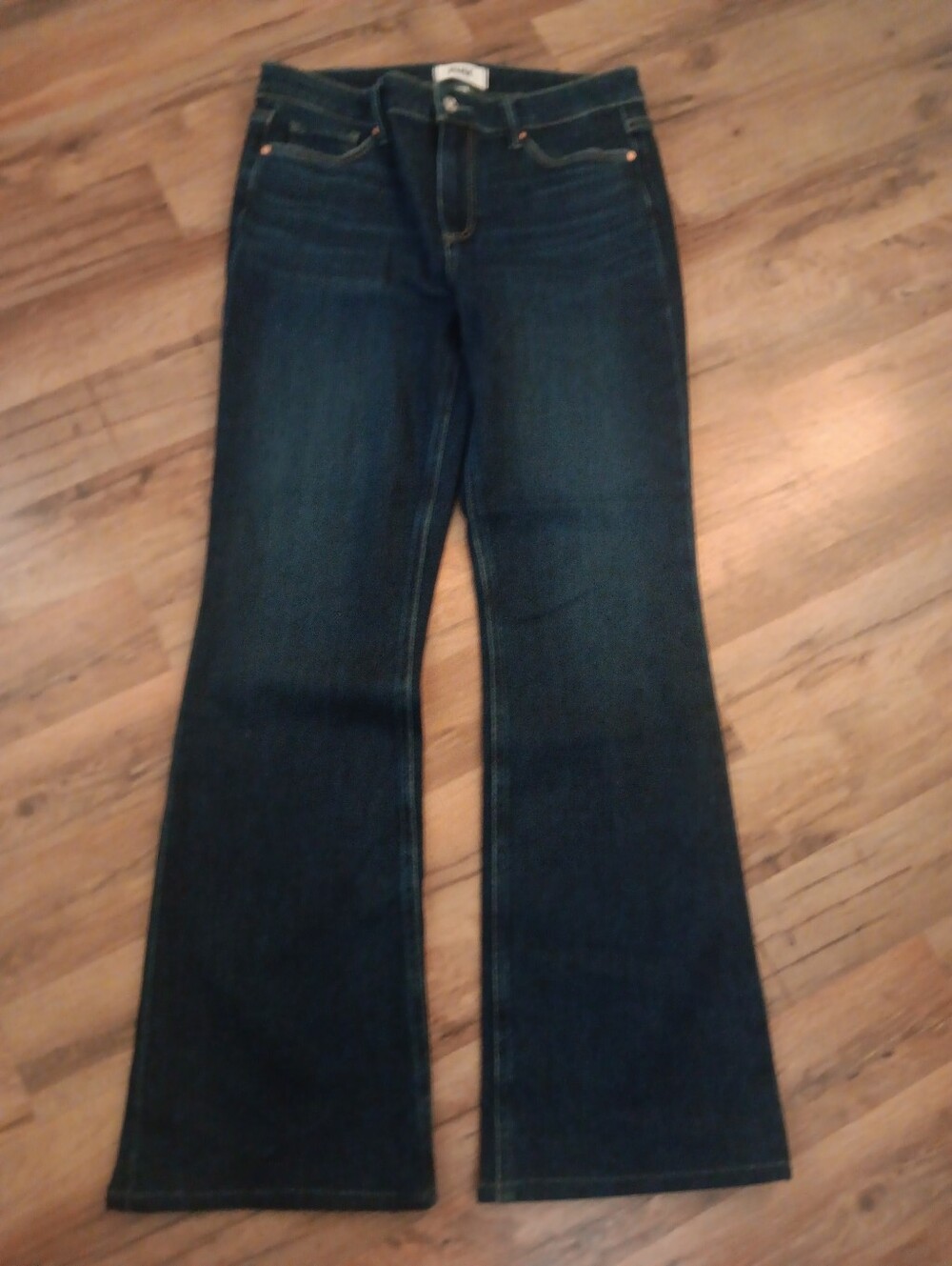 PAIGE Laurel Canyon Dark Indigo Flare Jeans